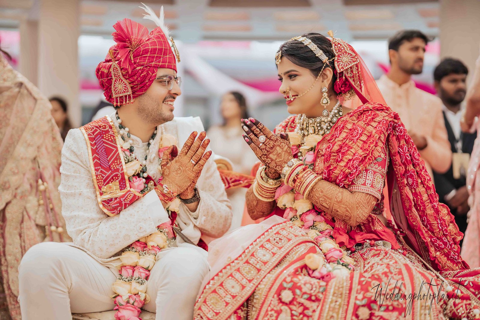 Couple looking into each other’s eyes